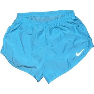 Nike Tempo Running Shorts Blue with Zippered Pocket Lined Mesh Side Womens Small